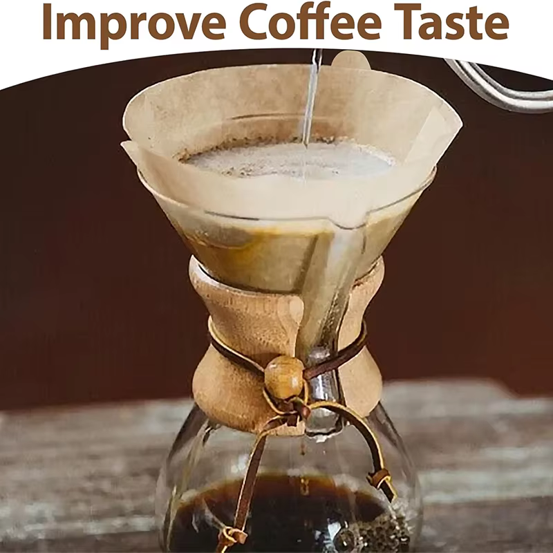 100 pièces papiers de filtre à café (1-4 tasses)
