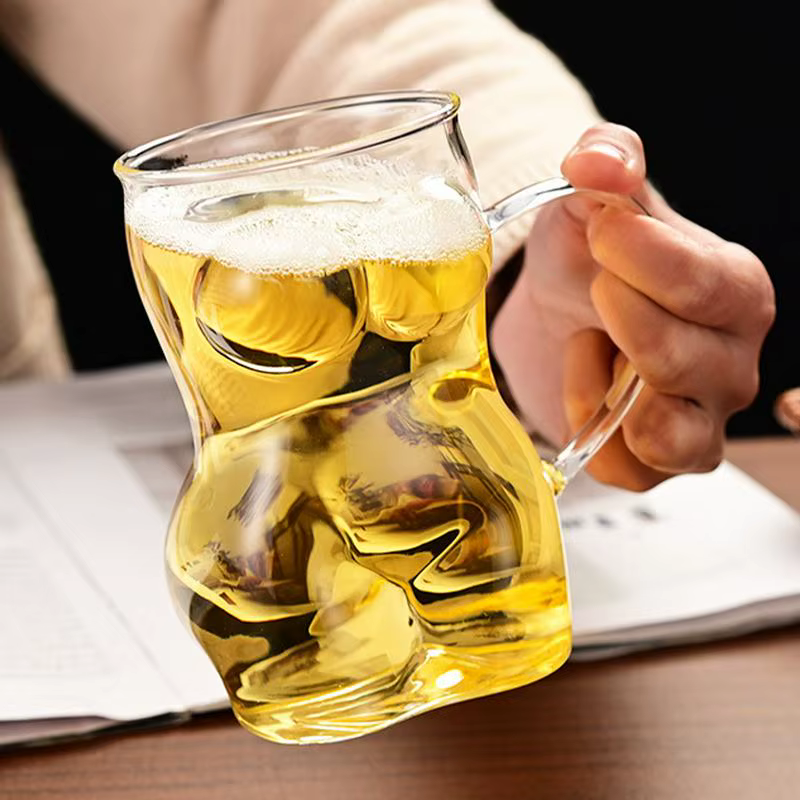 Tasse à bière en verre créative pour femmes