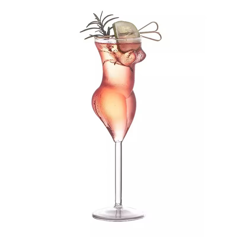 Verre à cocktail créatif en forme de corps