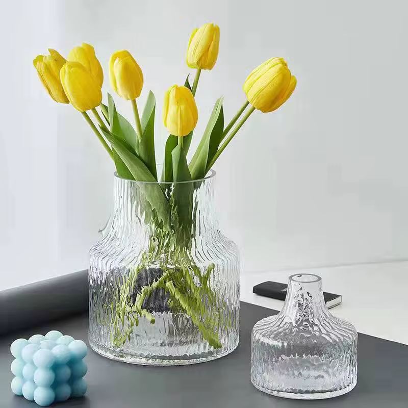 Vase en verre texturé de Style rétro nordique