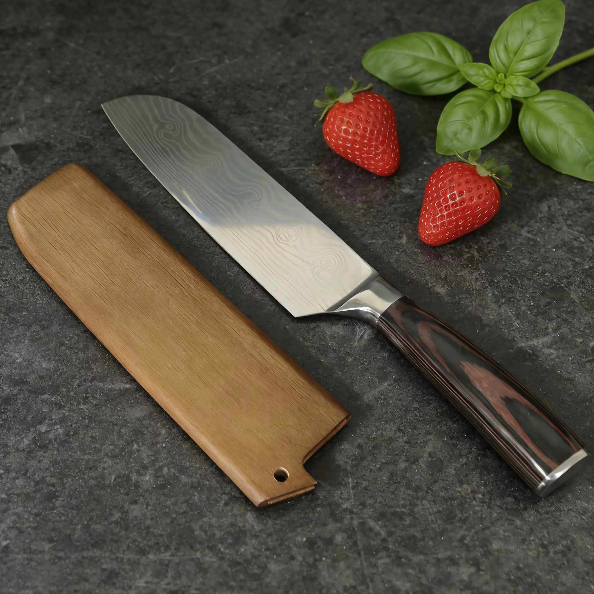 Étui en bois multifonction pour couteau de cuisine