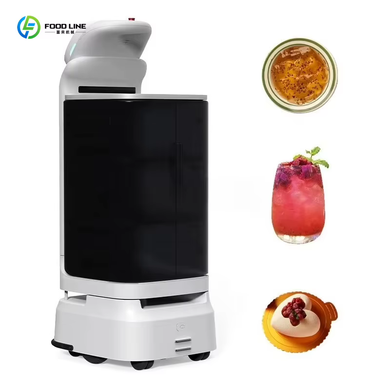Robot serveur de restaurant à navigation automatique, robot intelligent de livraison de nourriture pour hôtel et cantine