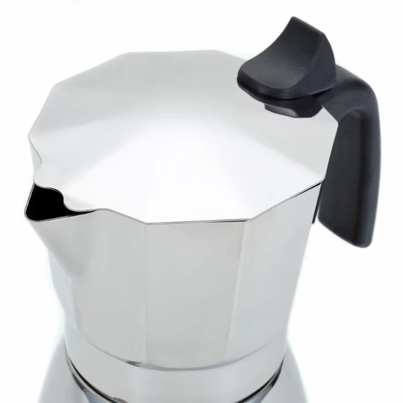 JUSTINLAU 150/300ML Cafetière Moka Octogonale Classique en Acier Inoxydable