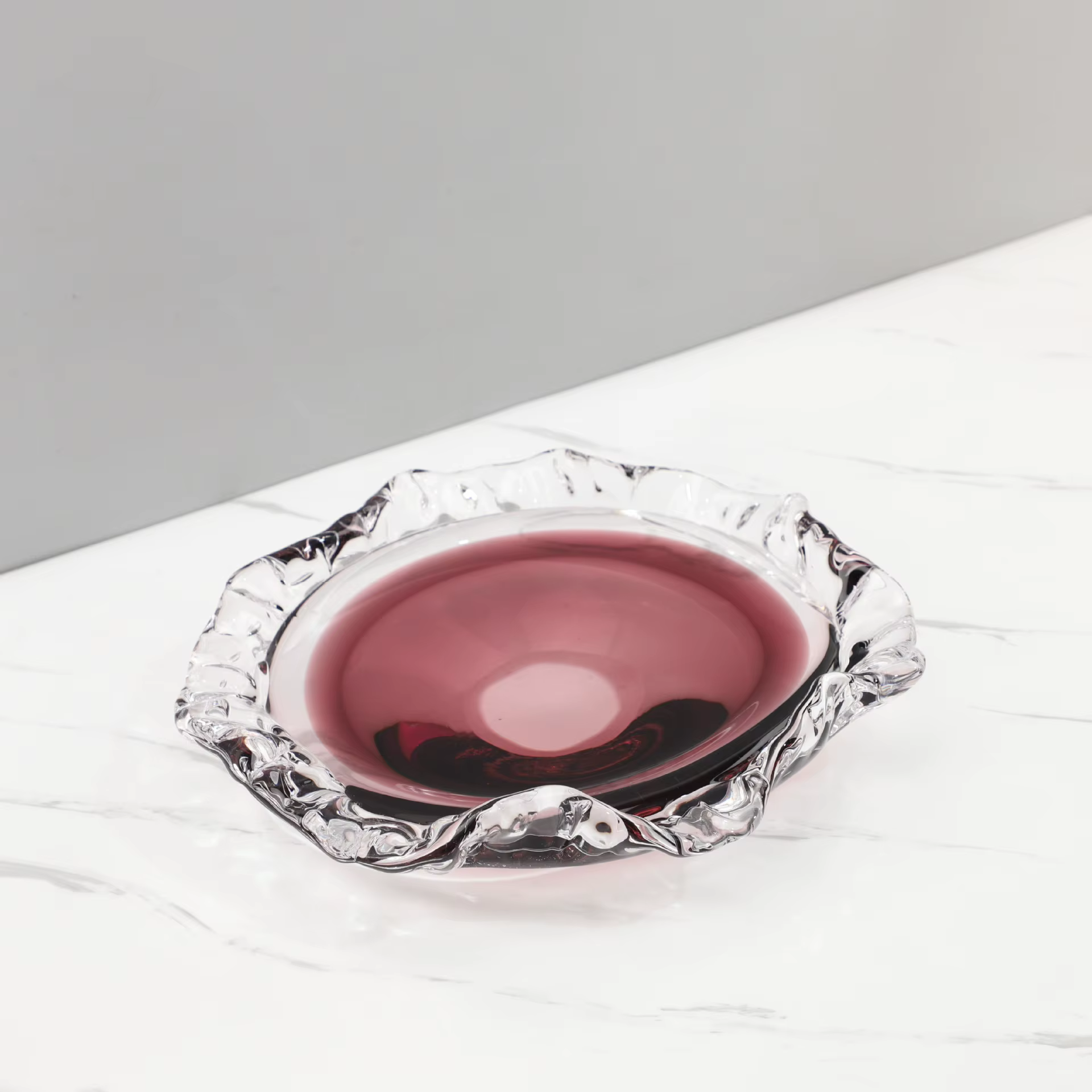 Plateau à fruits en verre plissé en forme de goutte d'eau, conteneur de rangement de bureau, plateau en verre gradué, plateaux décoratifs pour bijoux