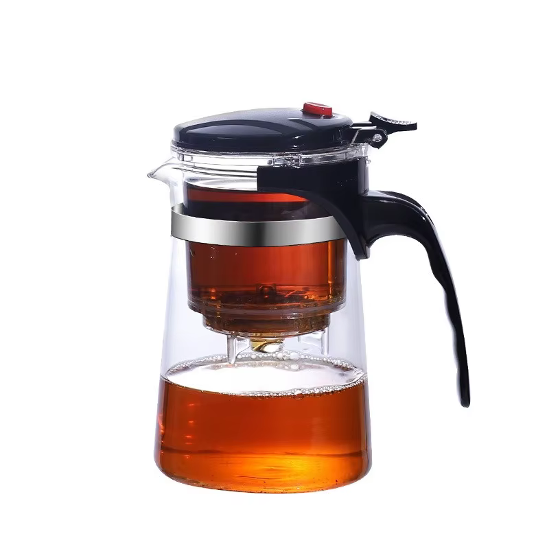 Presse pour filtrer la tasse à thé en verre résistant à la chaleur