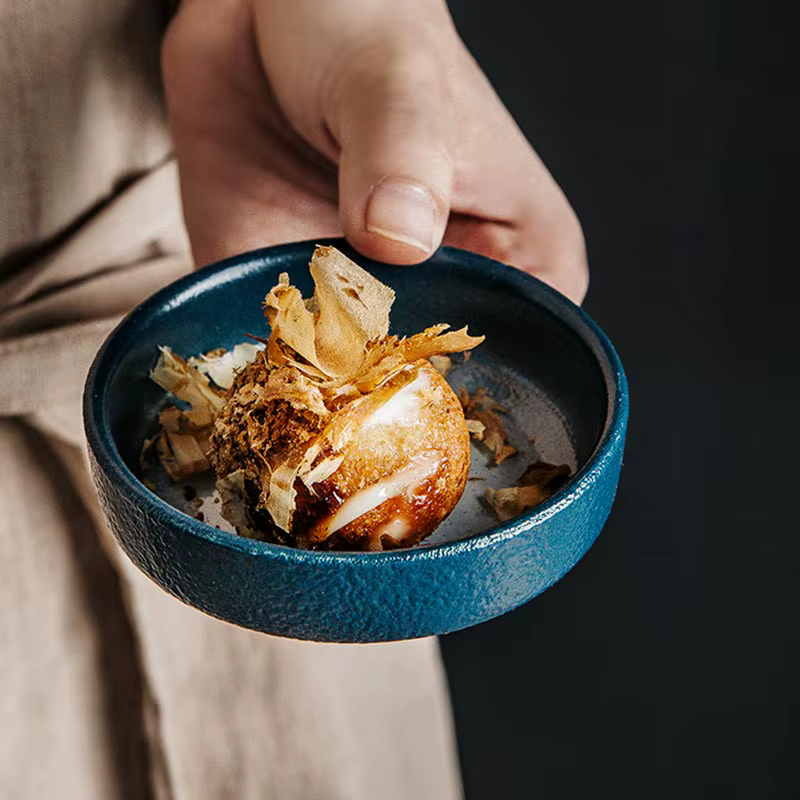 Assiette ronde japonaise en céramique de 3.5 pouces