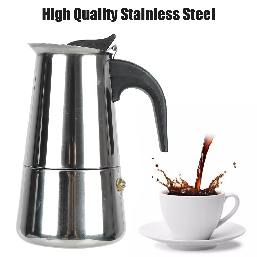 Cafetière Moka en acier inoxydable