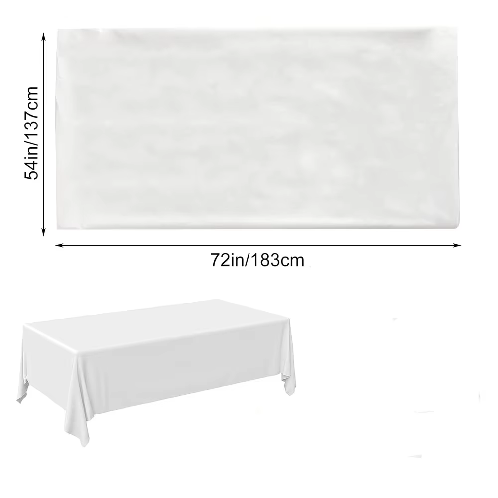 Nappe rectangulaire imperméable pour fête de mariage