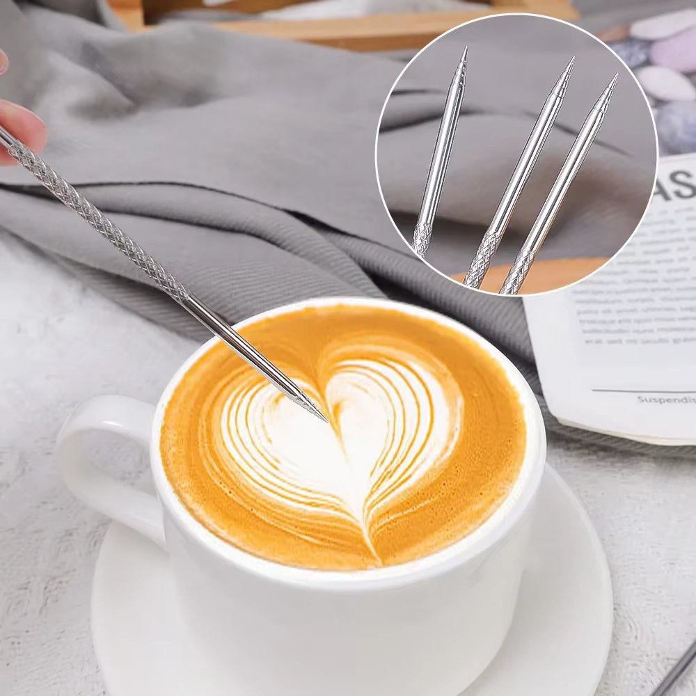 Stylo d'art de café en acier inoxydable