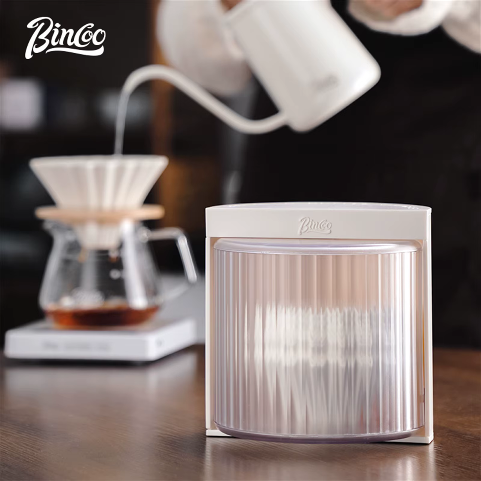 BINCOO café filtre papier boîte de rangement support gâteau