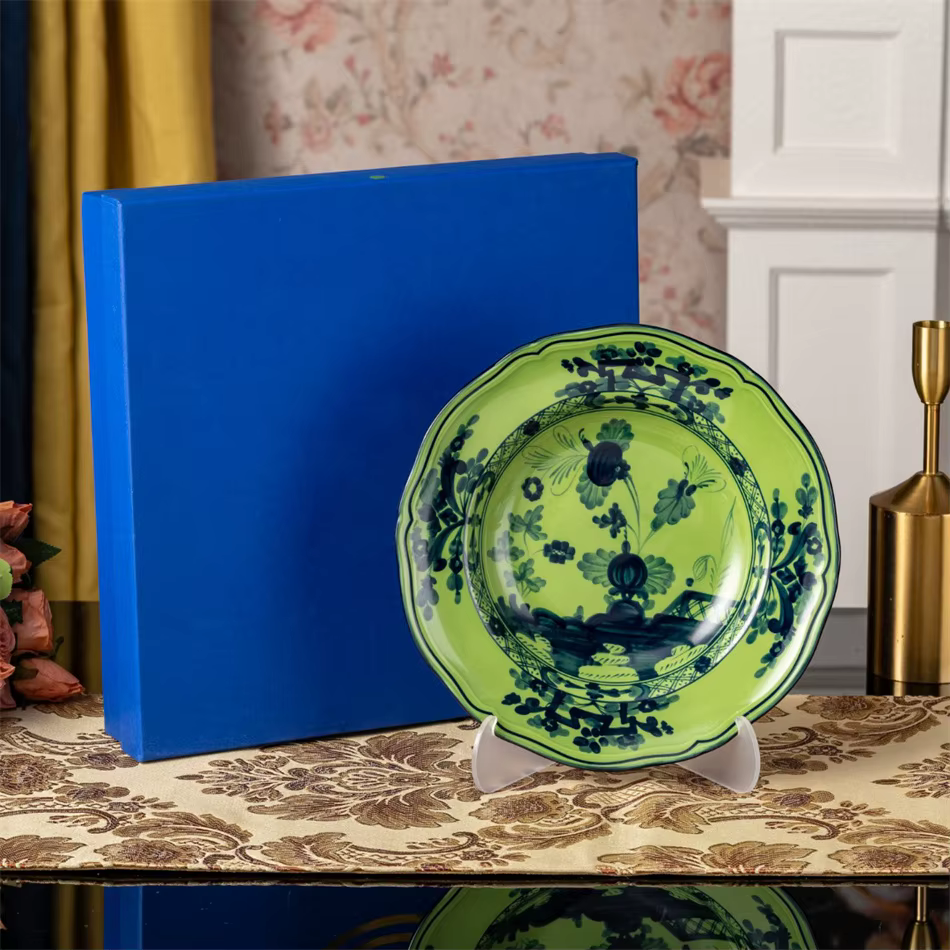 Assiette à soupe ronde en céramique de la série orientale haut de gamme