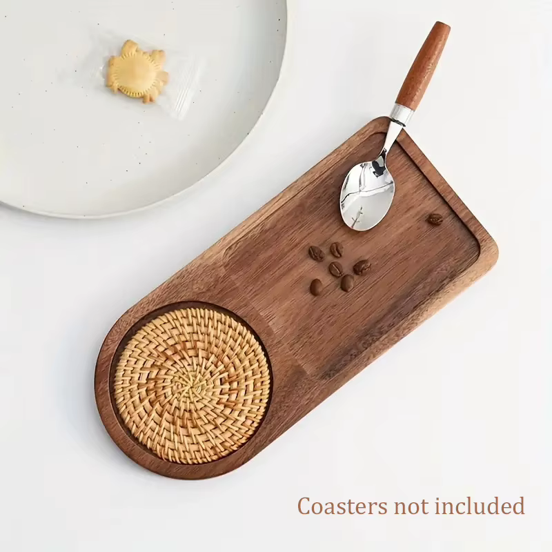 Plateau à café assiette en bois