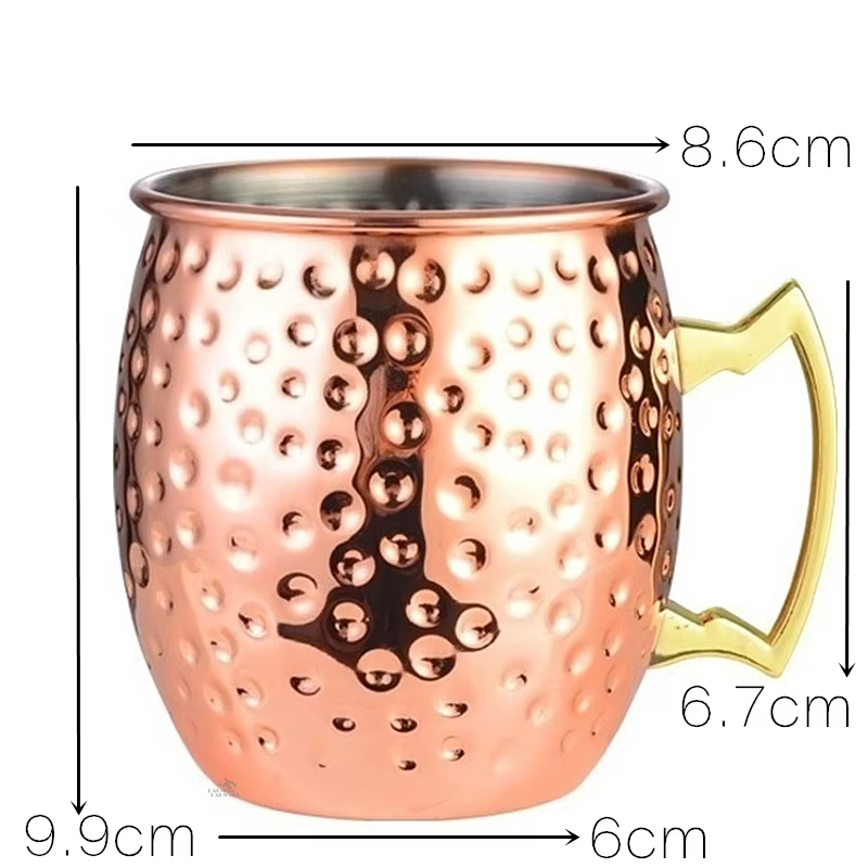 4 pièces 550ml martelé cuivre plaqué moscou Mule tasse Cocktail bière café