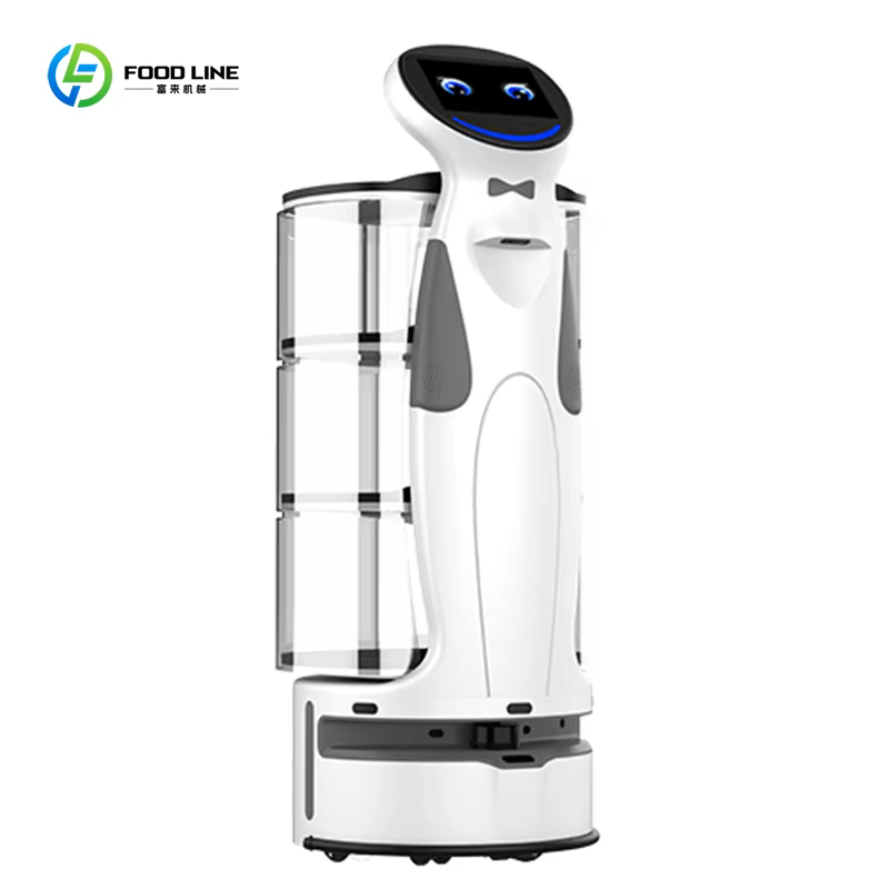 Robot de livraison alimentaire commercial intelligent personnalisé avec système d'évitement d'obstacles pour restaurants, hôtels, cafés, services de traiteur et lieux de réception