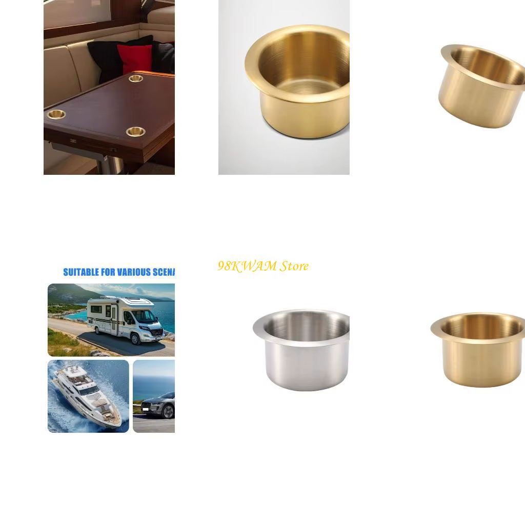 Le porte-gobelet conçu pour les camping-cars empêche les déversements Support tasse en acier inoxydable 68UF