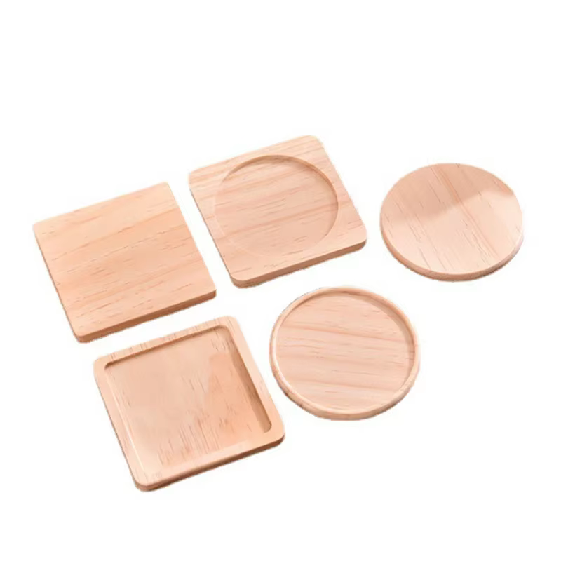 Sous-verres en bois pour thé et café, supports de tasses à boissons