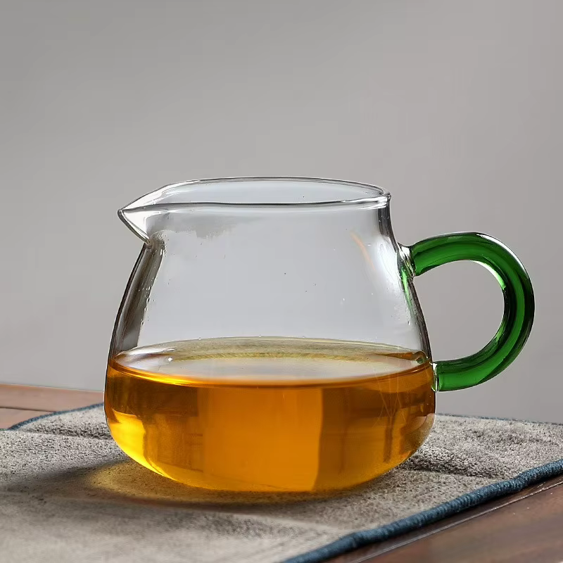 Tasse juste en verre résistant à la chaleur de Style chinois avec poignée