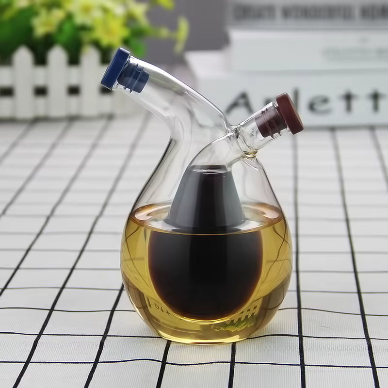 Bouteille en verre à double couche pour condiments et assaisonnement