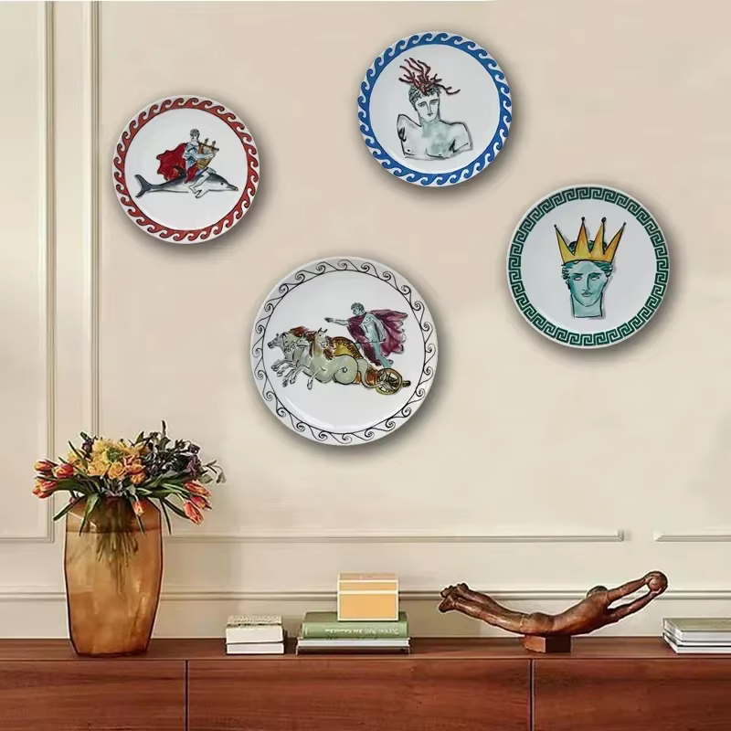Assiette décorative en céramique italienne Ginori 1735
