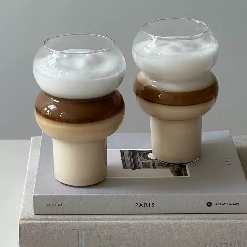 Verre à Café Latte avec Boule à Bulles