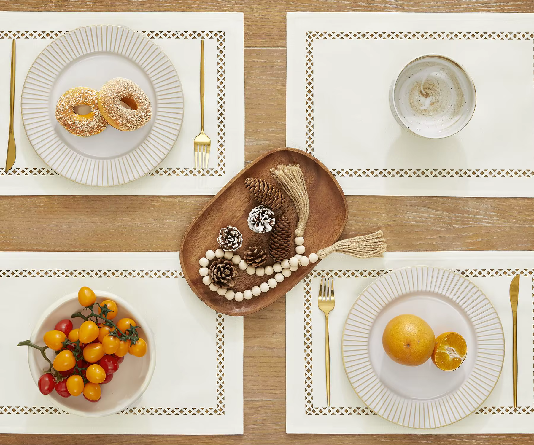 Ensemble de sets de table en toile de jute