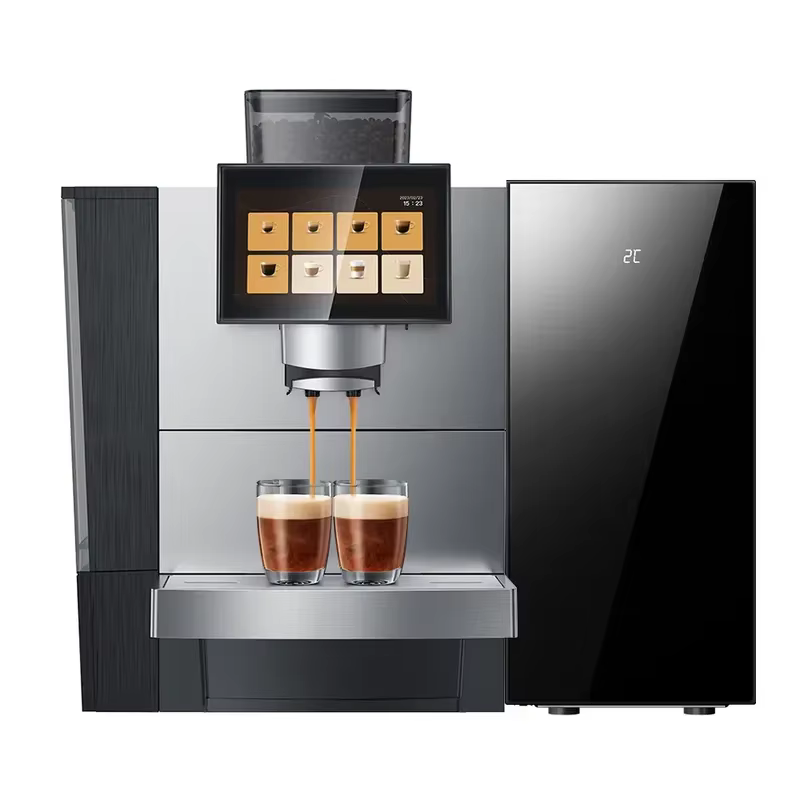 Machine à café intelligente automatique commerciale, machine à expresso intelligente du grain à la tasse pour le bureau, les restaurants et les cafés