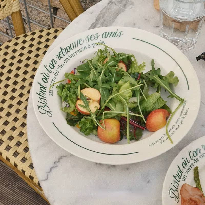 Assiette à manger occidentale en céramique
