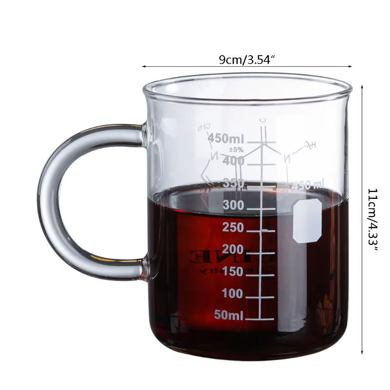 Gobelet à caféine en verre Borosilicate