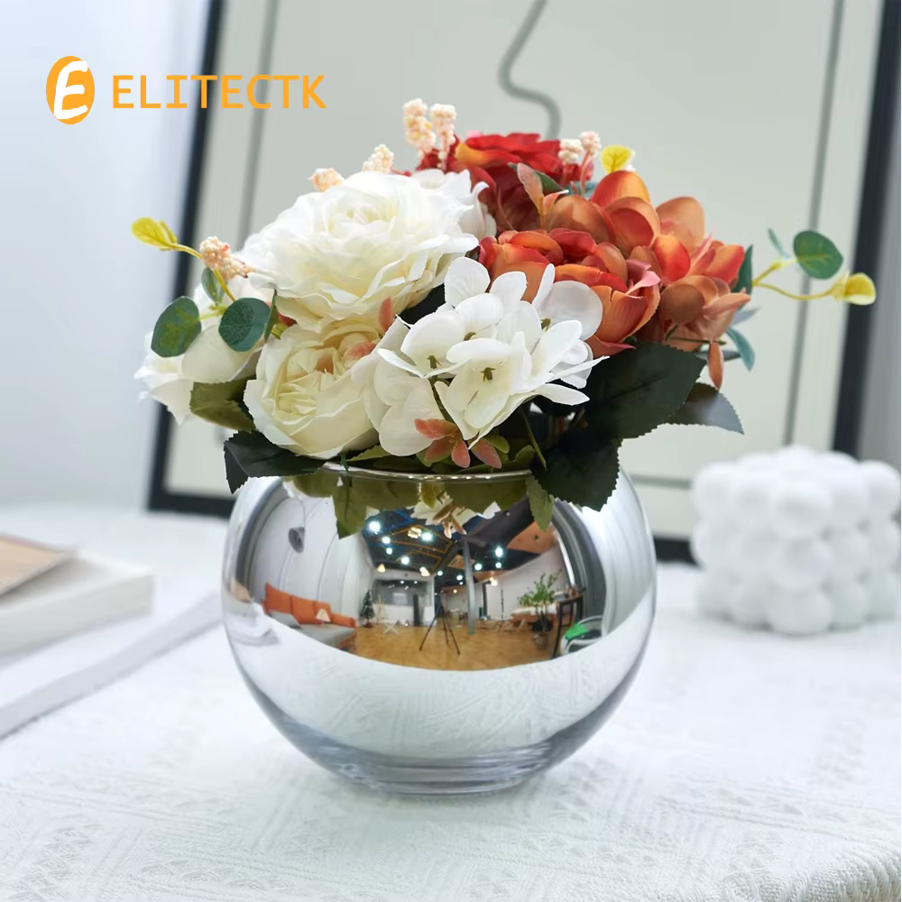 Vases de table esthétiques en verre convexe