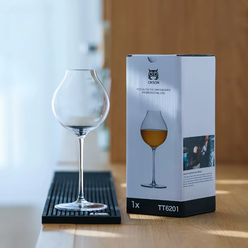 CRISON TT6201 Verre à whisky 245 ml Tasse de dégustation en cristal avec couvercle pour une expérience de saveur améliorée