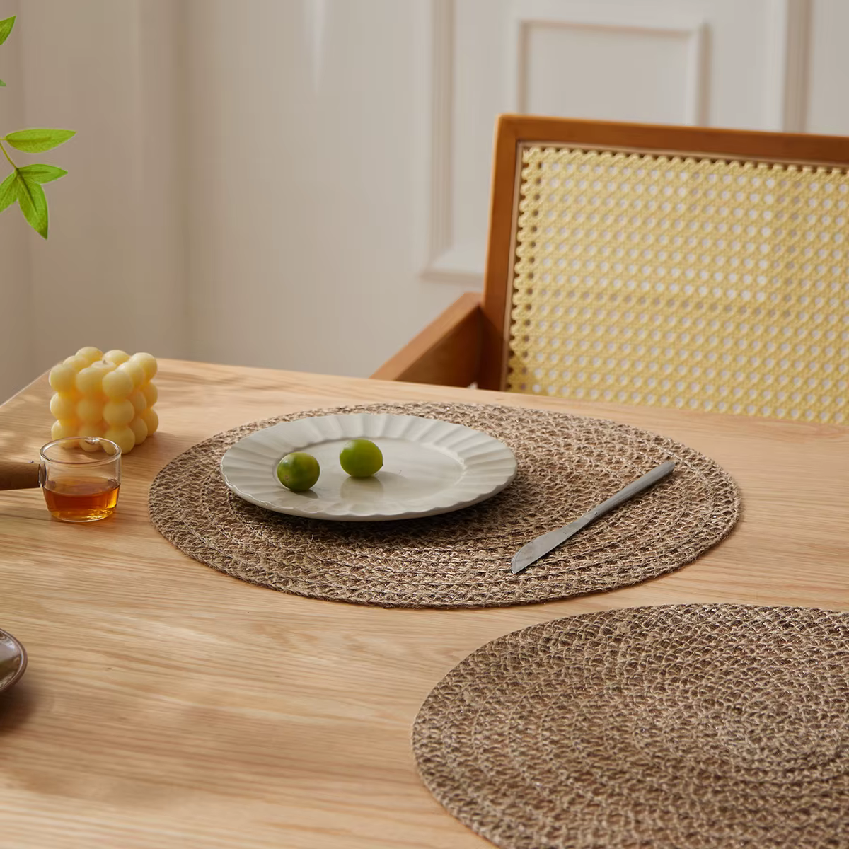 4/6 napperons de noël Jute pour Table à manger vacances