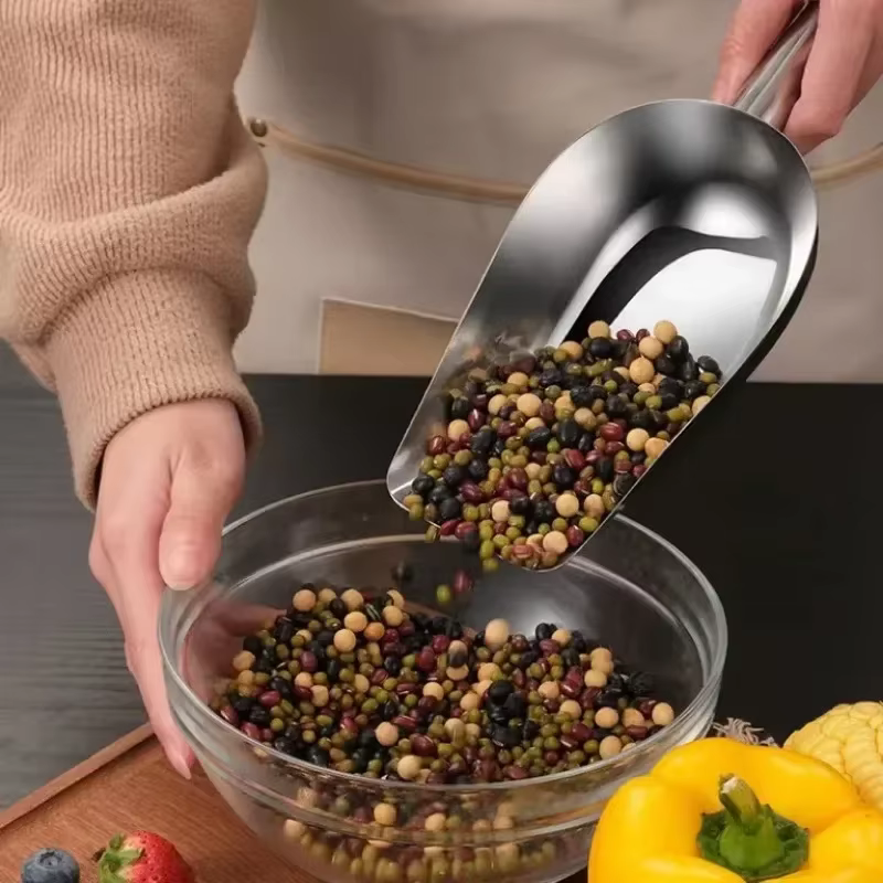 Pelle à glace multifonctionnelle en acier inoxydable