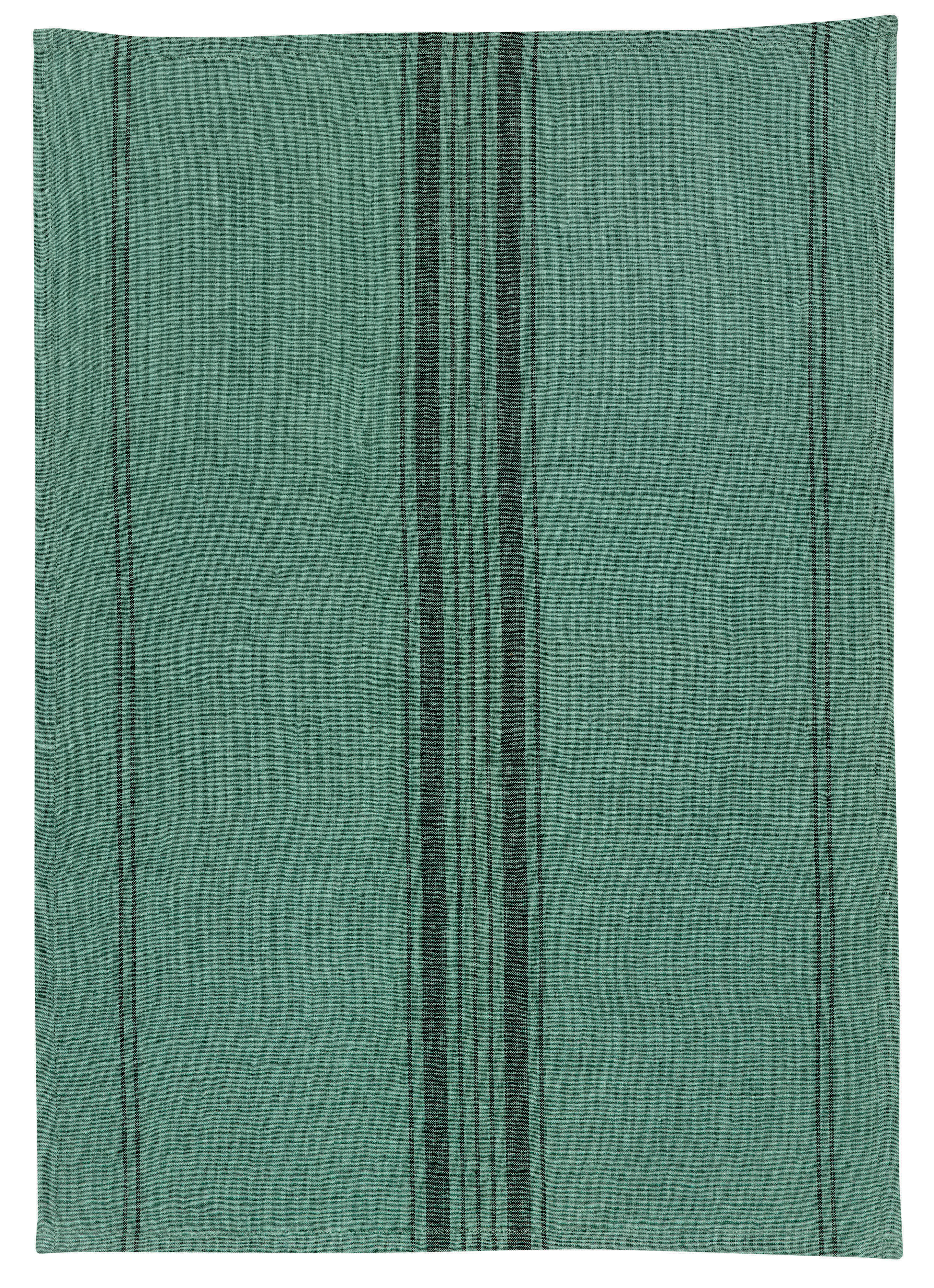 Torchon Metis Kilia rayures Vert de gris 50 x 70