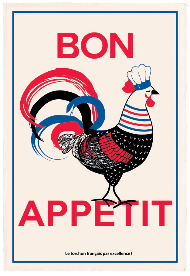 Torchon Bon apptit Ecru 48 x 72