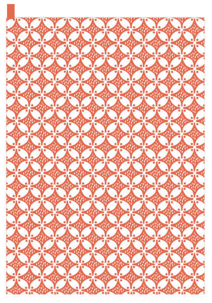 Torchon Fatou recycl Corail 50 x 70