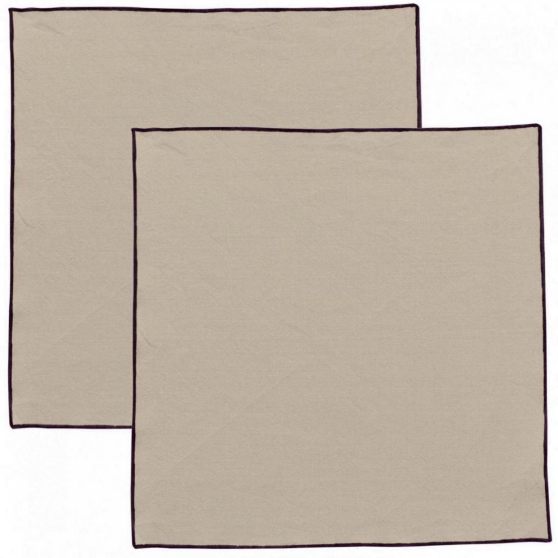 Serviette de table recycle Grace Ficelle 40 x 40