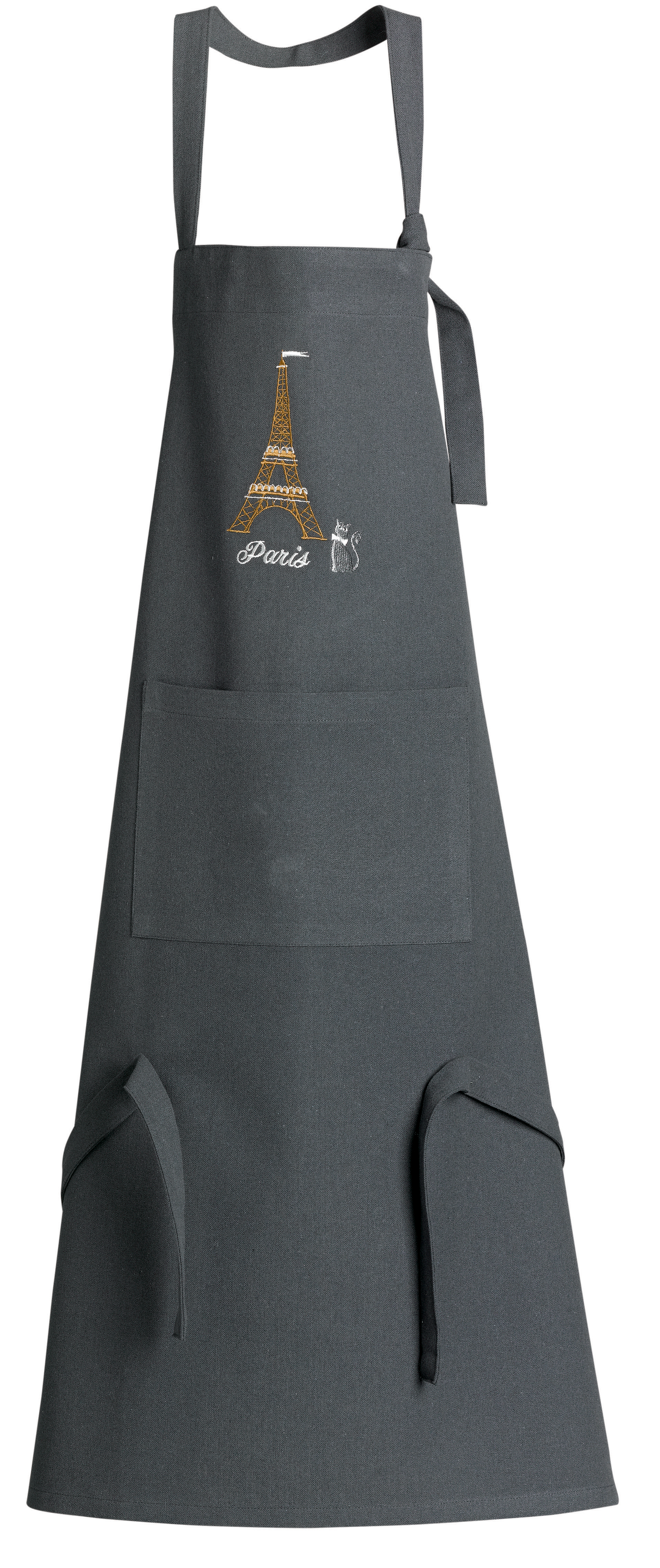 Tablier de cuisine recycl Tour Eiffel avec poche Ombre 85 x 72