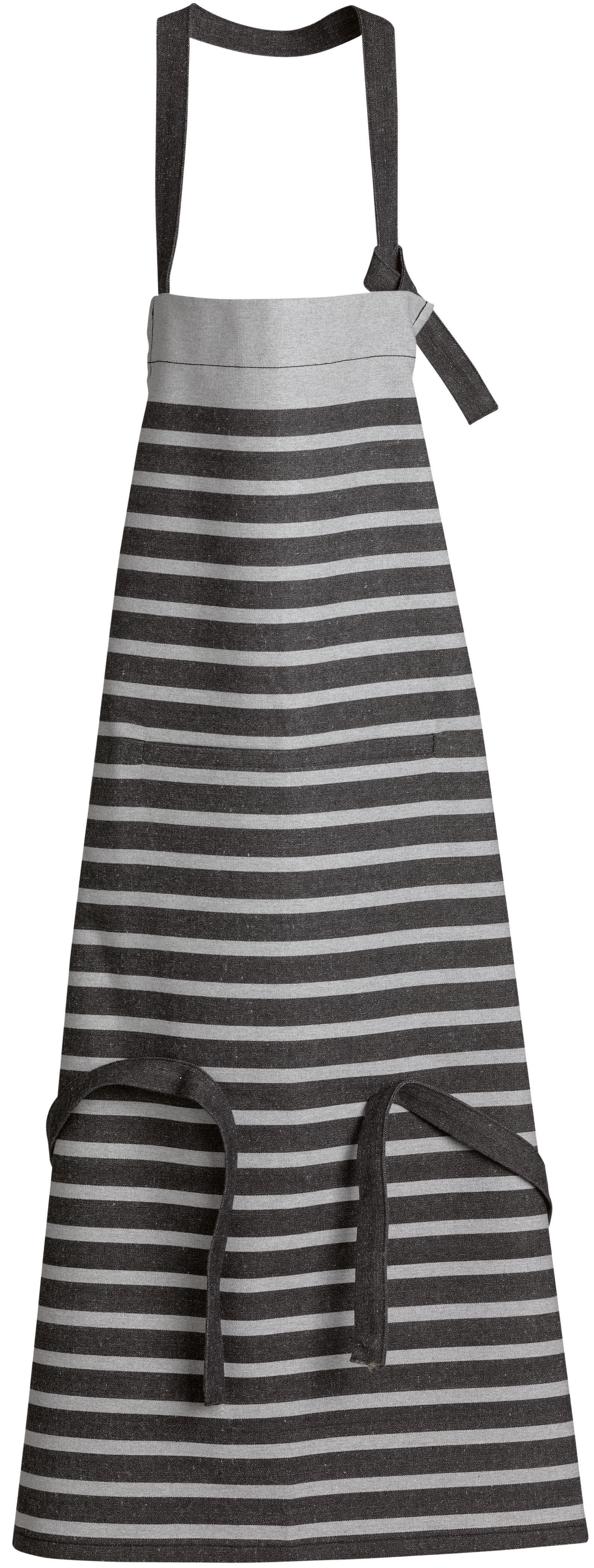 Tablier de cuisine recycl Tilio Noir/gris 72 x 90