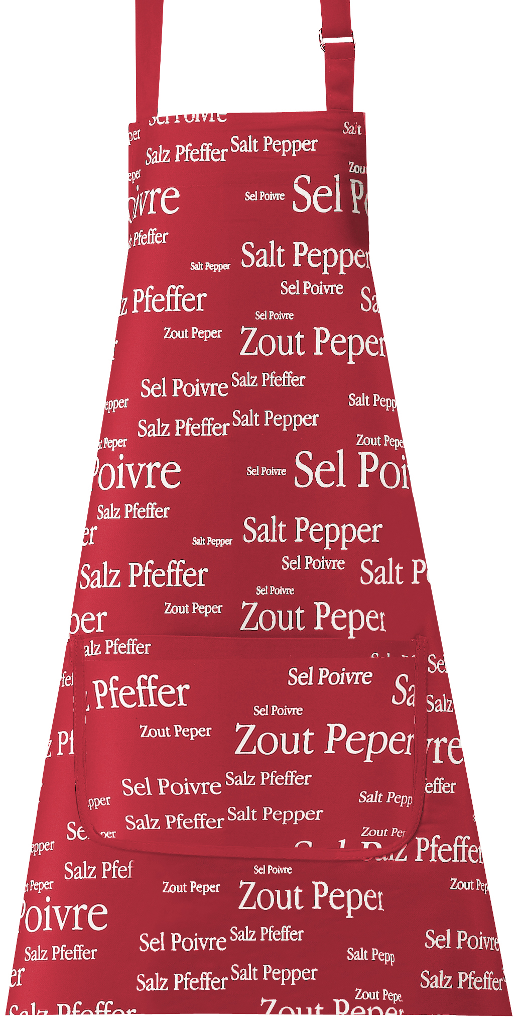 Tablier de cuisine Sel & Poivre Rouge 80 X 85