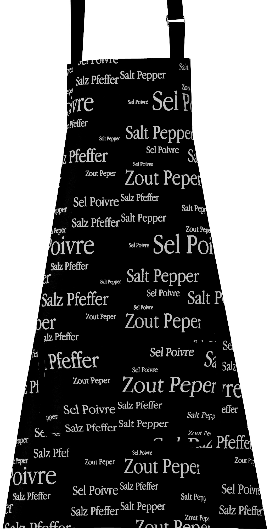Tablier de cuisine Sel & Poivre Noir 80 X 85
