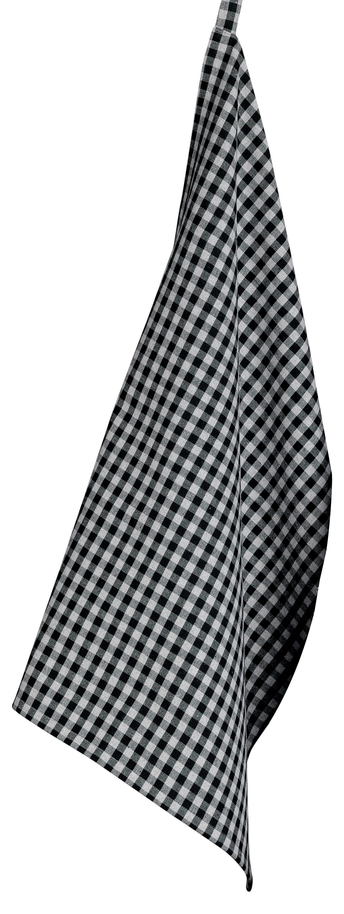 Torchon recycl Billie Noir/gris 50 x 70