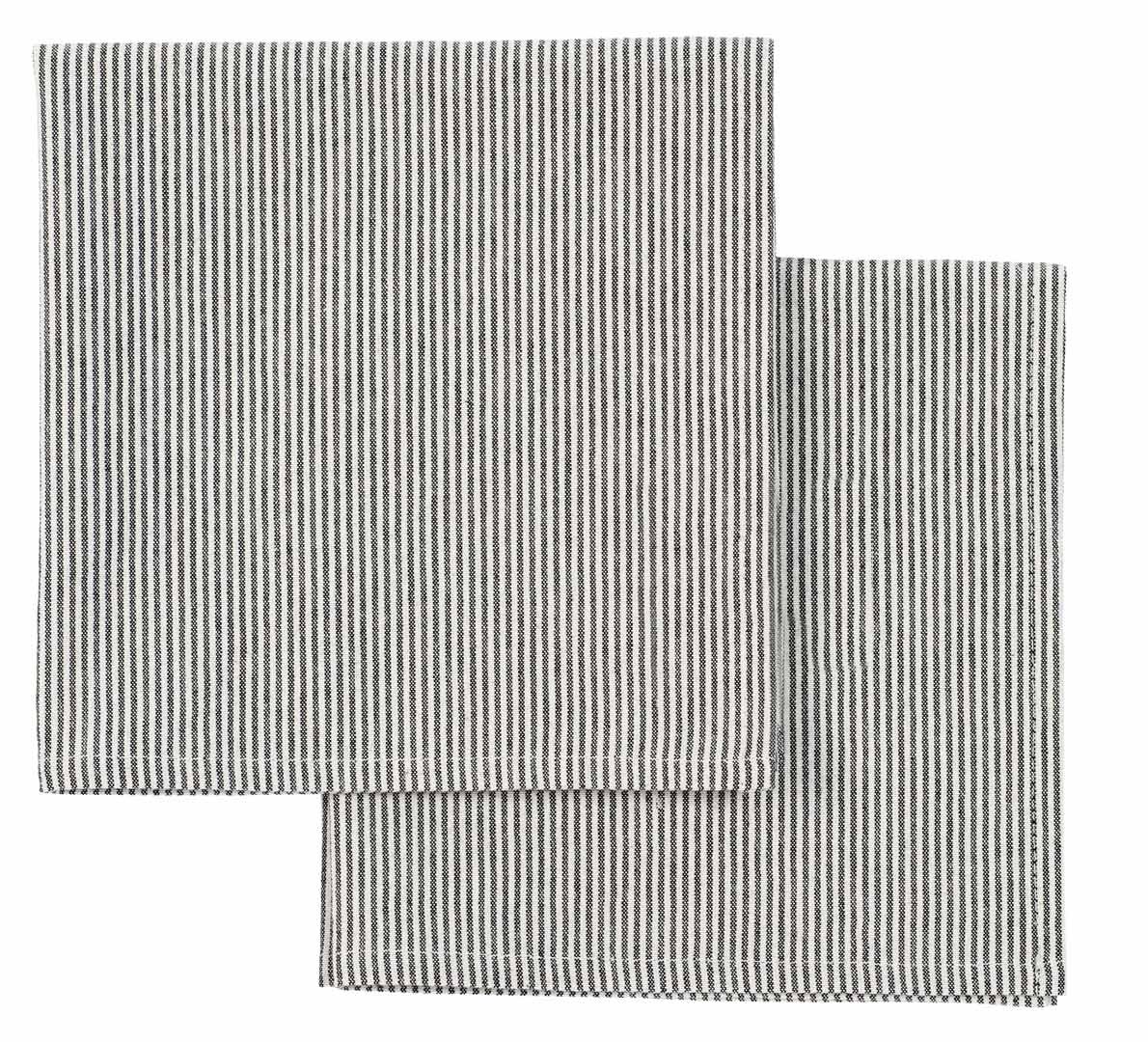 Lot de 2 serviettes de table Finette Caviar 40 x 40