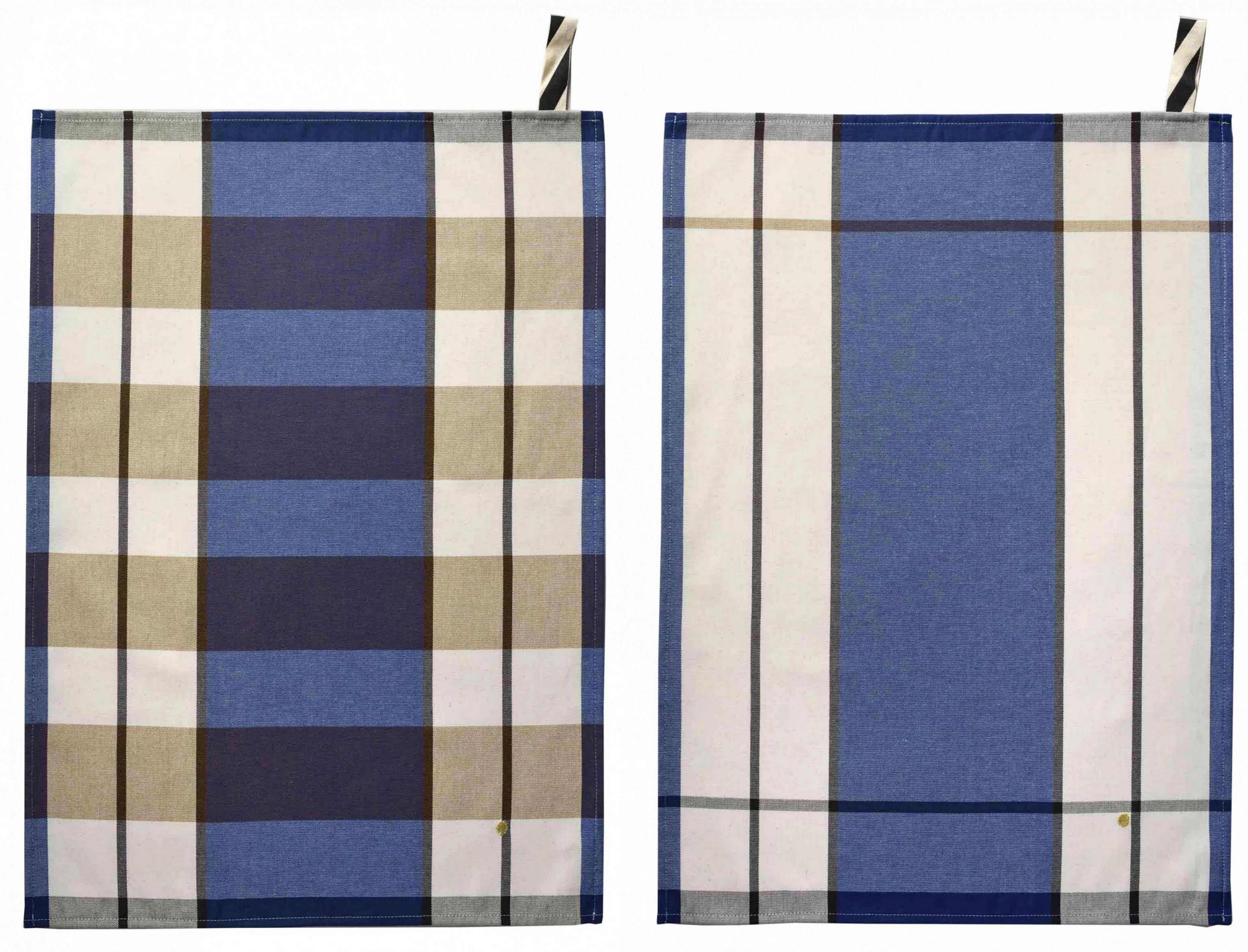 Lot de 2 torchons Archie Indigo 70 x 50