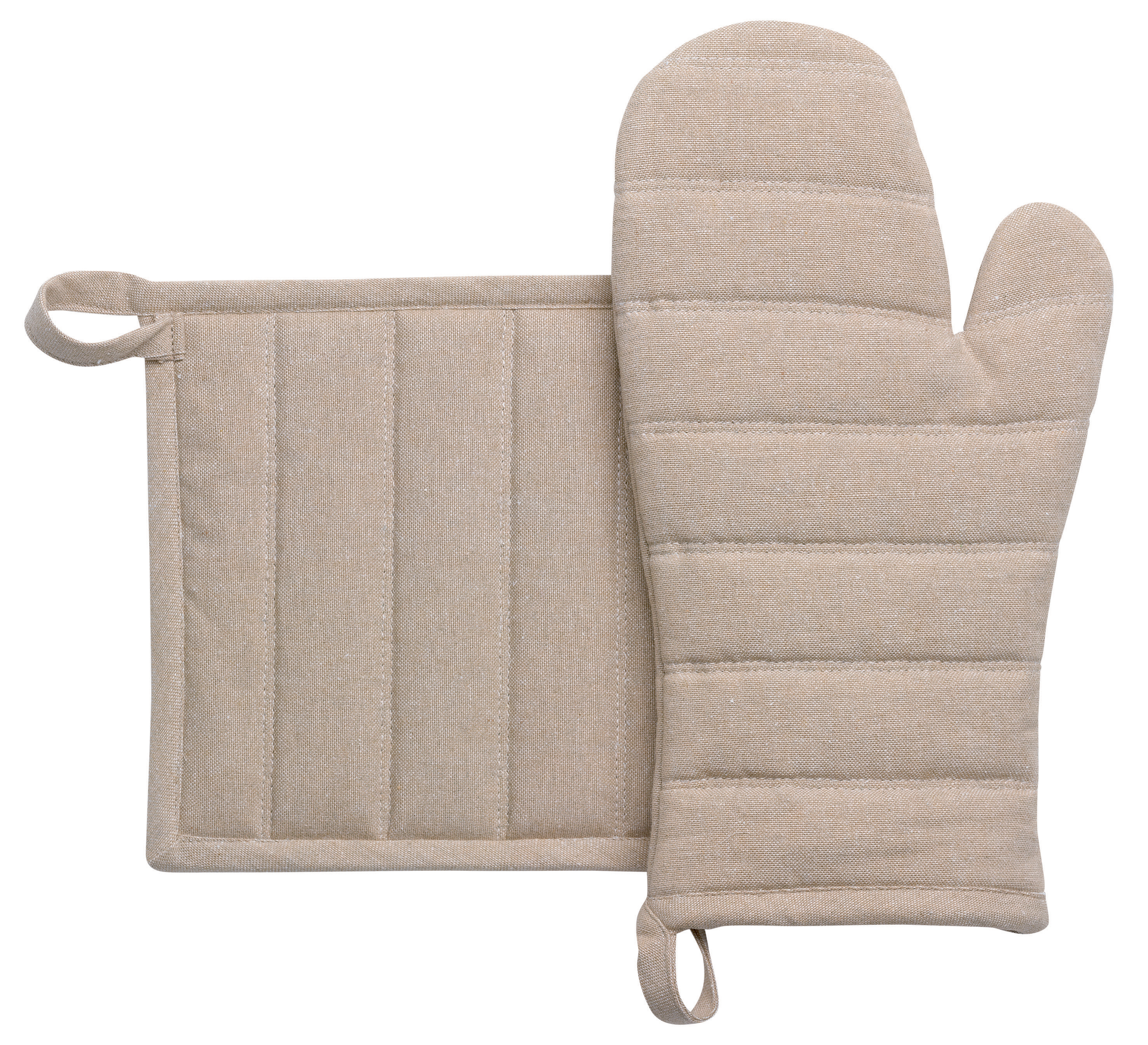 Lot gant de cuisine/manique recycl Jona Naturel 15 x 30