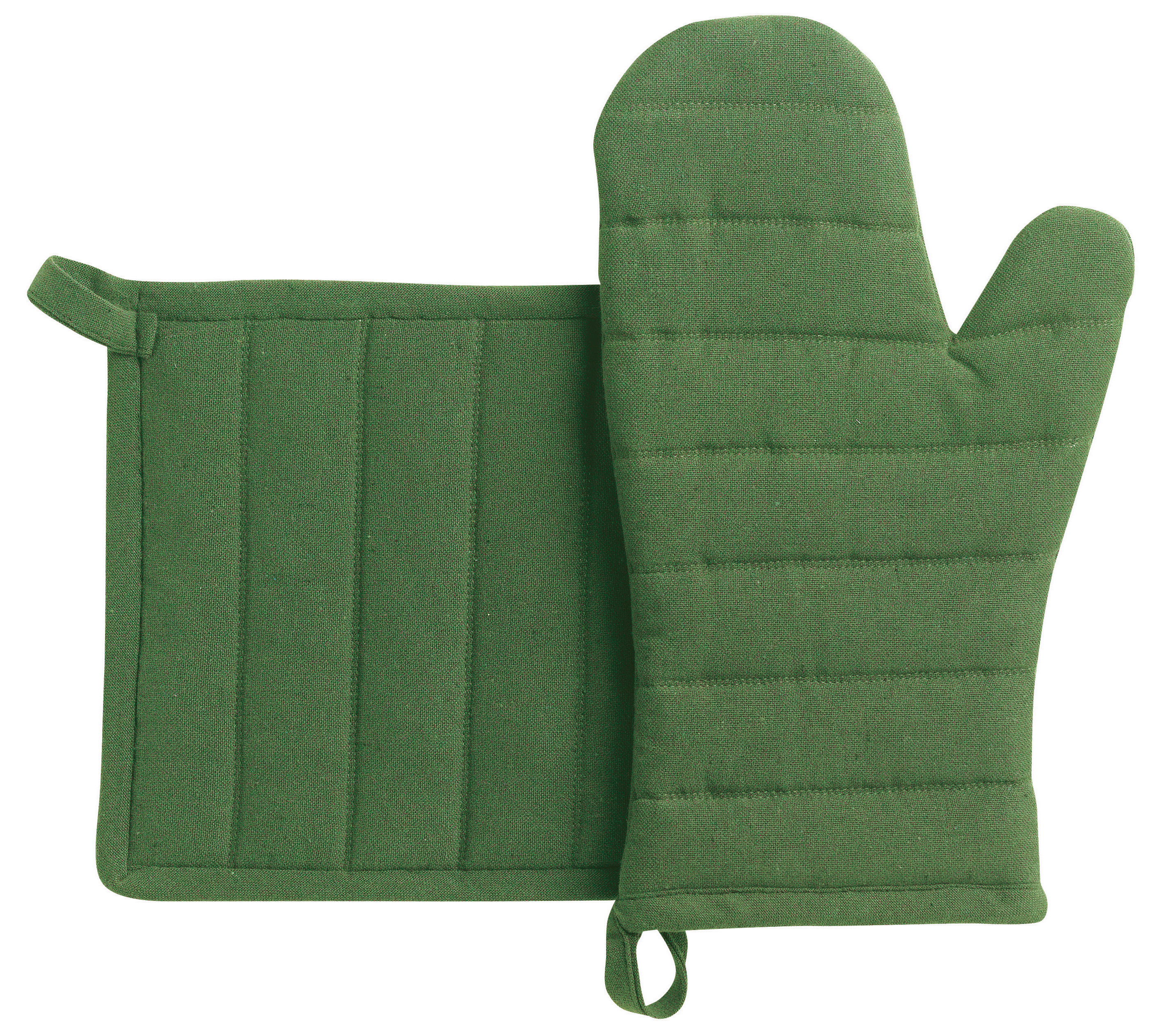 Lot gant de cuisine/manique recycl Jona Vert 15 x 30