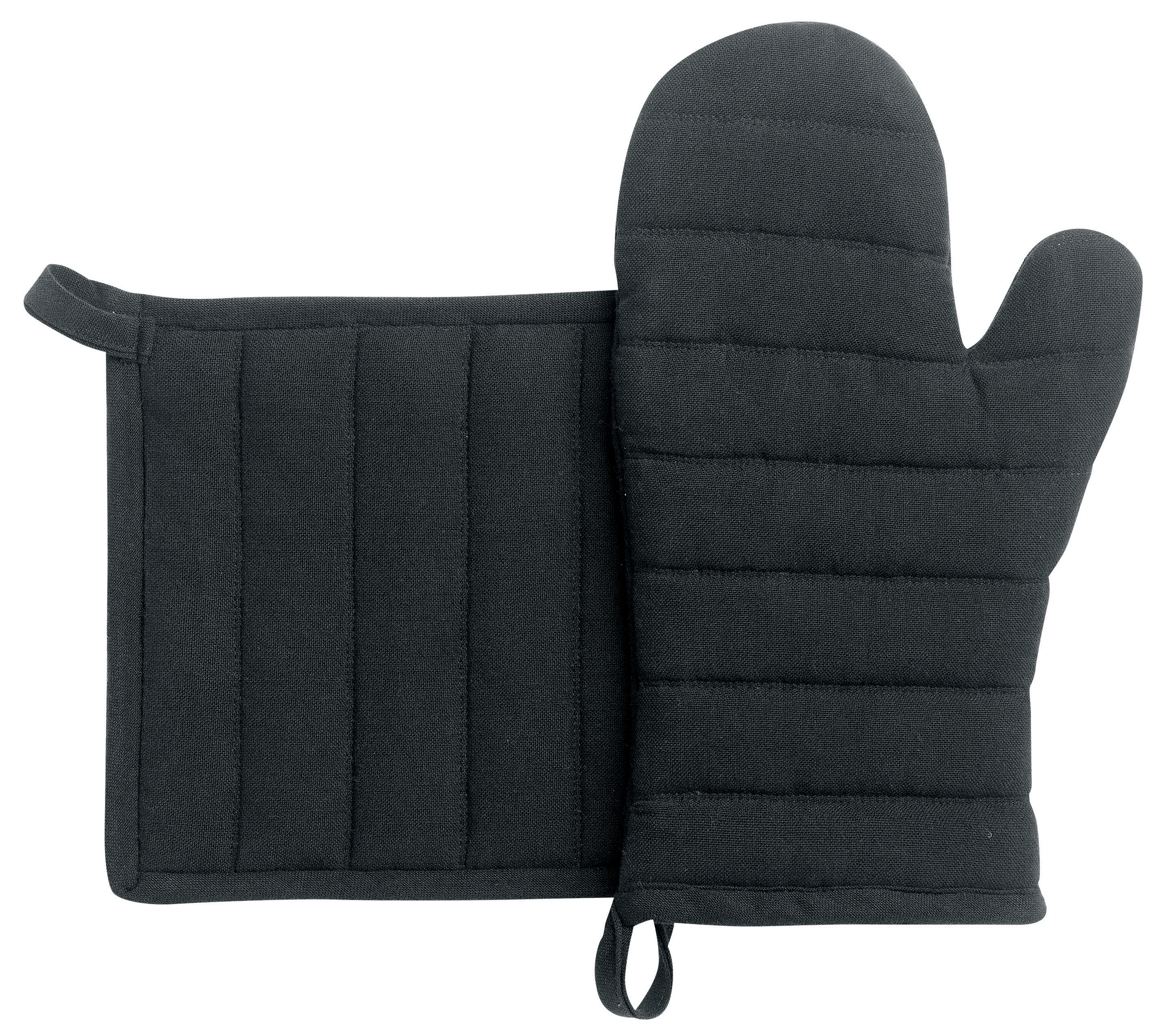 Lot gant/manique recycl Jona Noir 15 x 30