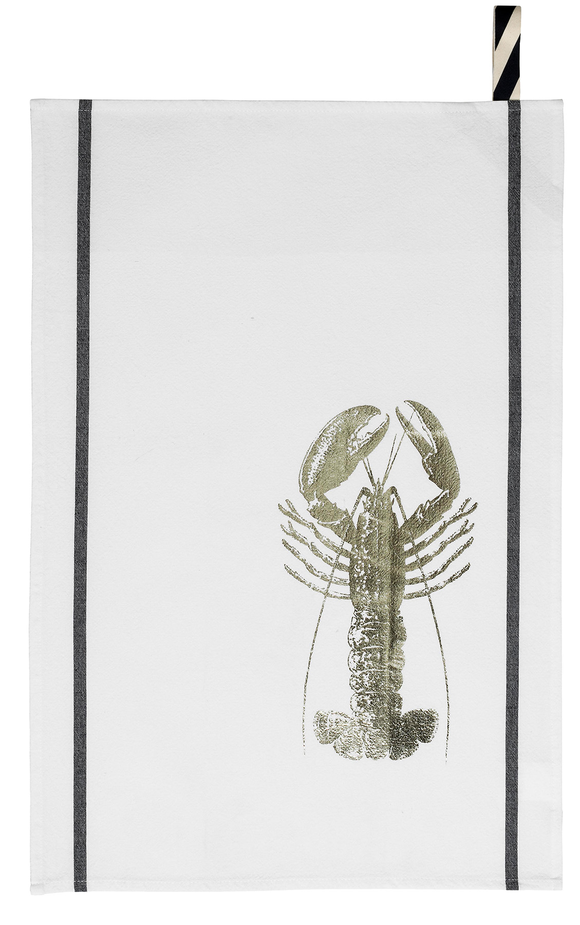 Torchon Homard Or Blanc 50 x 70
