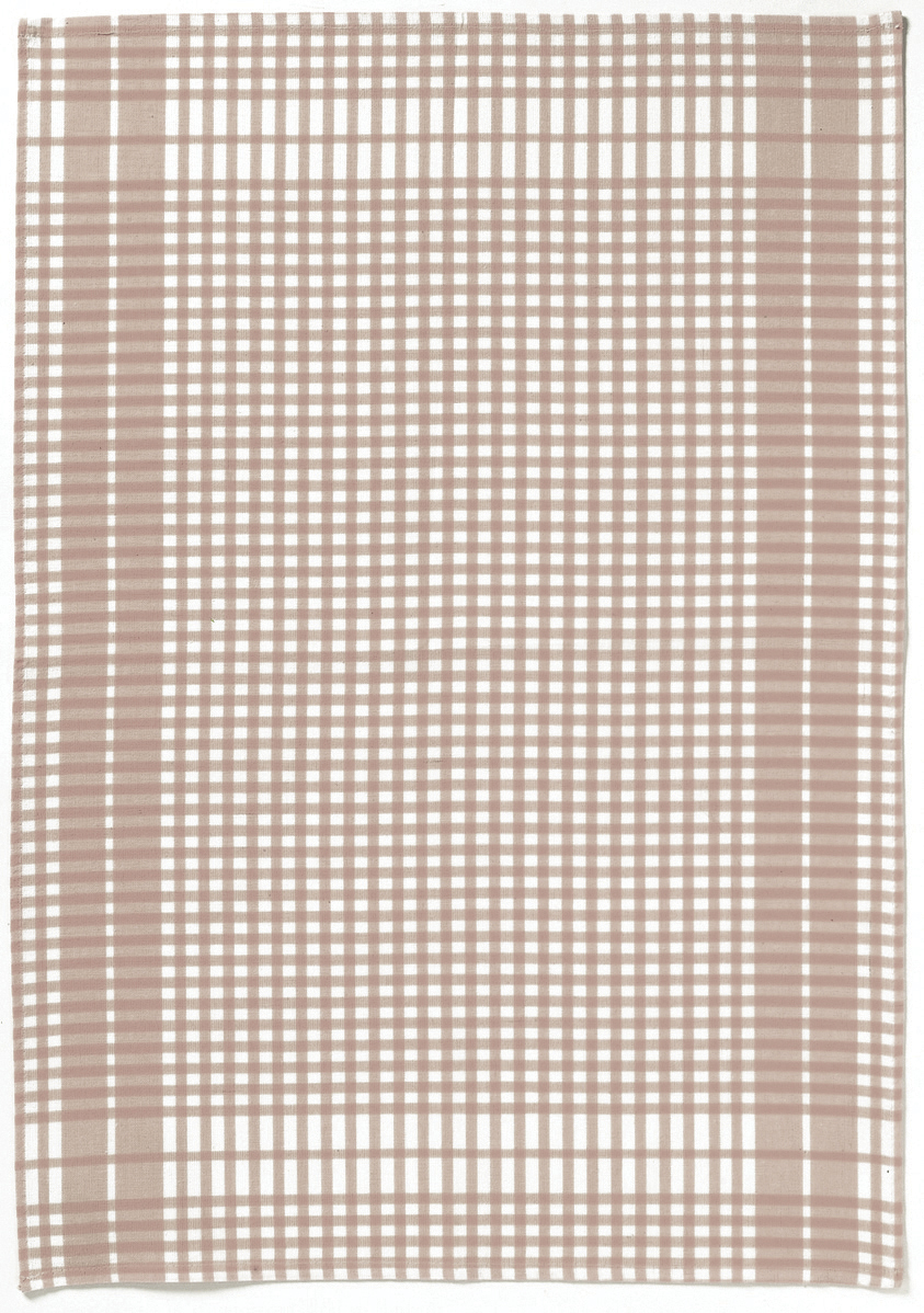 Torchon Petits Carreaux taupe 50 X 70