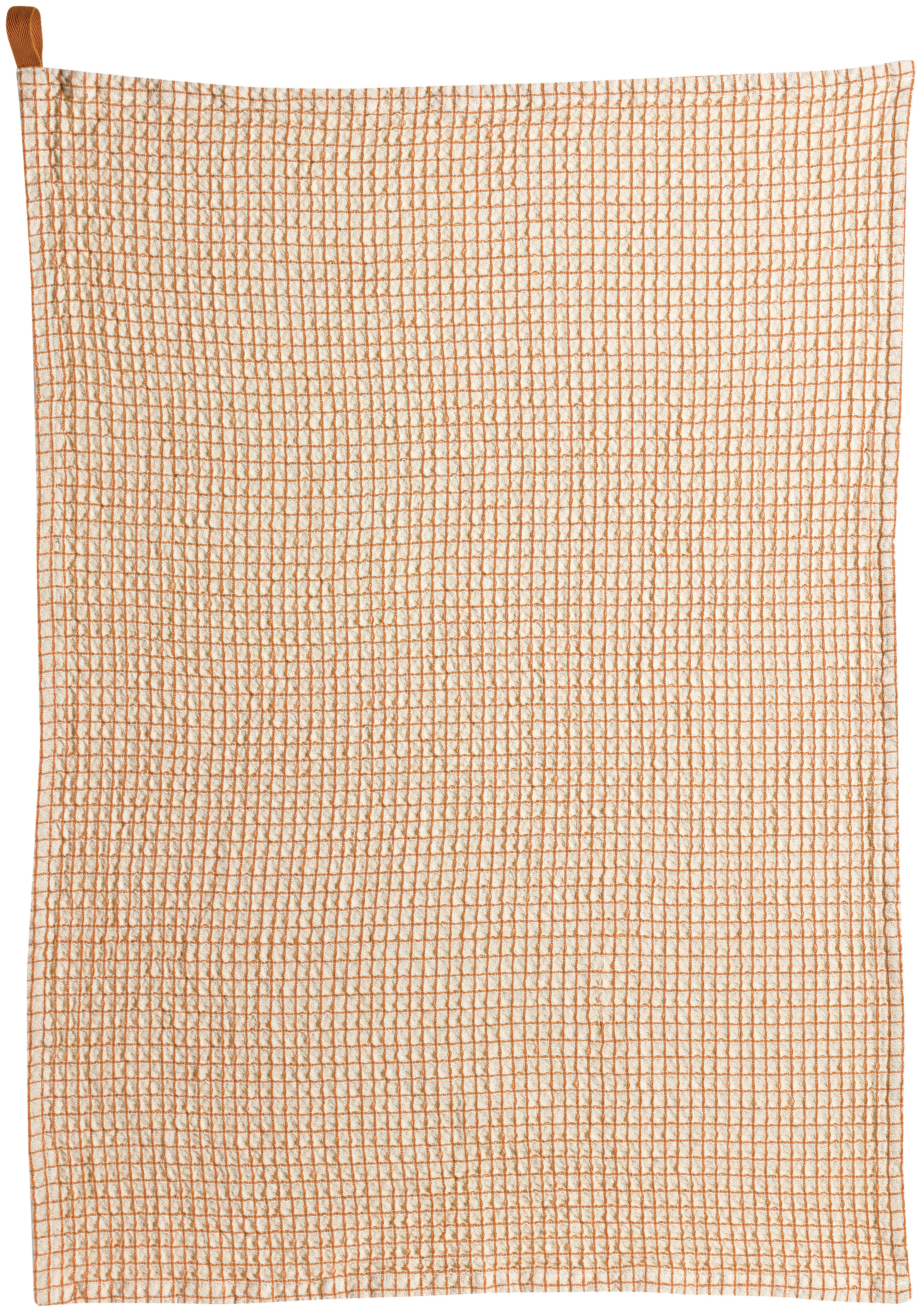 Torchon nid d'abeilles bicolore Mumba Cannelle 50 x 70