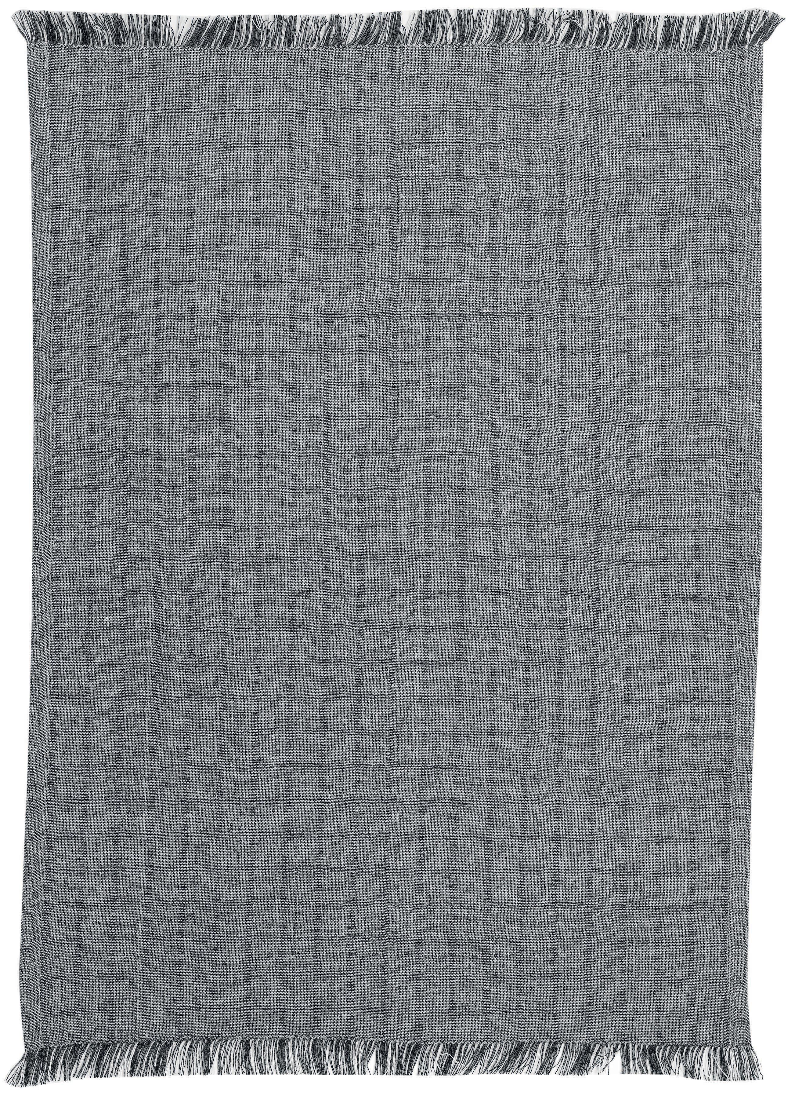 Torchon recycl Aden Blanc/noir 50 x 70